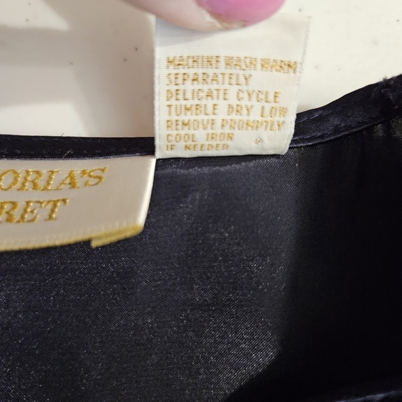 Victoria's Secret Gold Label Vintage Indigo Satin Night Shirt - Picture 6 of 6